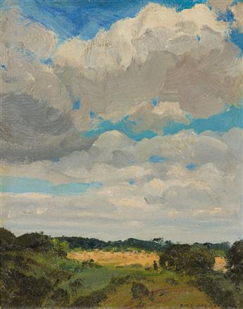 FREDERICK OAKES SYLVESTER Clouds over Elsah, Illinois.